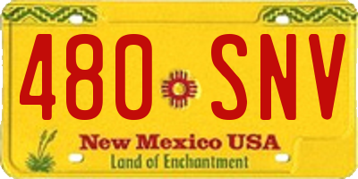 NM license plate 480SNV