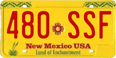 NM license plate 480SSF