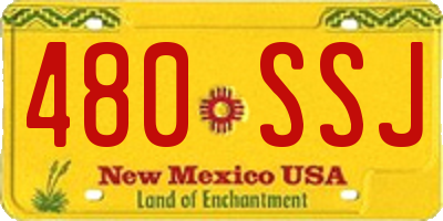 NM license plate 480SSJ
