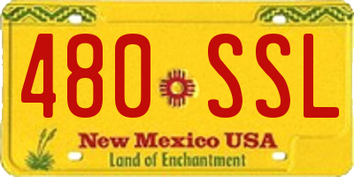 NM license plate 480SSL