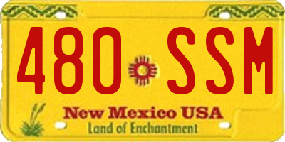 NM license plate 480SSM