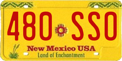 NM license plate 480SSO