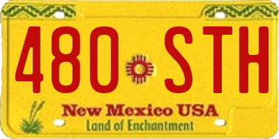 NM license plate 480STH