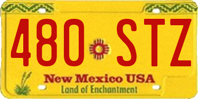 NM license plate 480STZ