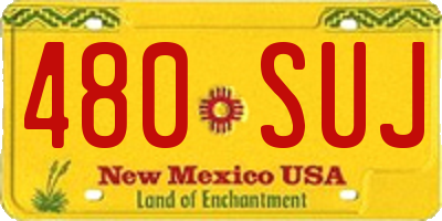 NM license plate 480SUJ