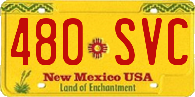 NM license plate 480SVC