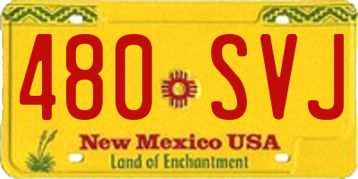 NM license plate 480SVJ