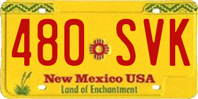 NM license plate 480SVK