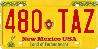 NM license plate 480TAZ