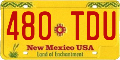 NM license plate 480TDU