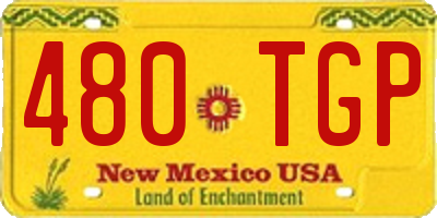NM license plate 480TGP