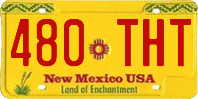 NM license plate 480THT