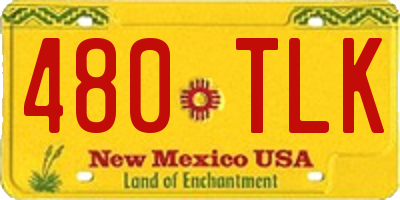 NM license plate 480TLK