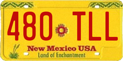 NM license plate 480TLL