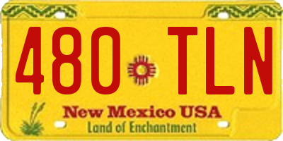 NM license plate 480TLN
