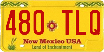 NM license plate 480TLQ
