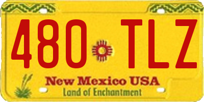 NM license plate 480TLZ