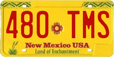 NM license plate 480TMS