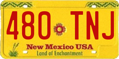 NM license plate 480TNJ