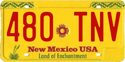 NM license plate 480TNV