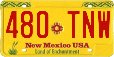NM license plate 480TNW