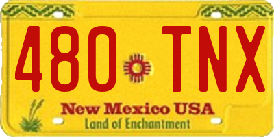 NM license plate 480TNX