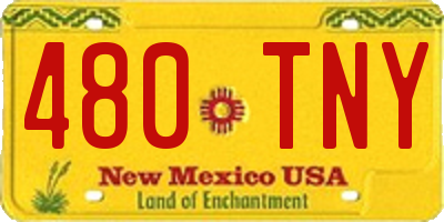 NM license plate 480TNY