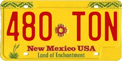 NM license plate 480TON