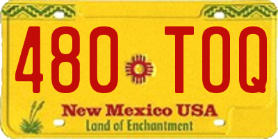 NM license plate 480TOQ