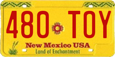 NM license plate 480TOY