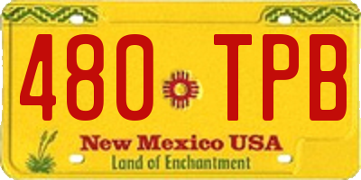NM license plate 480TPB