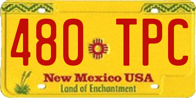 NM license plate 480TPC