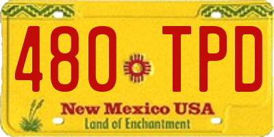 NM license plate 480TPD