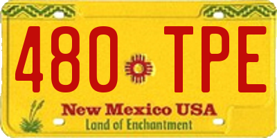 NM license plate 480TPE