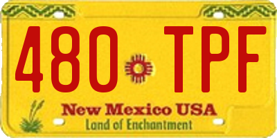 NM license plate 480TPF