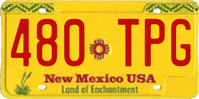 NM license plate 480TPG