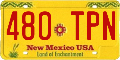NM license plate 480TPN