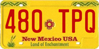 NM license plate 480TPQ