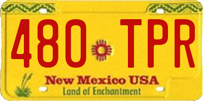 NM license plate 480TPR