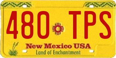 NM license plate 480TPS