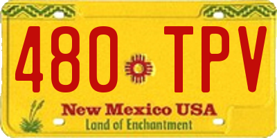 NM license plate 480TPV
