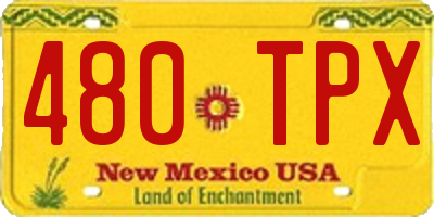 NM license plate 480TPX