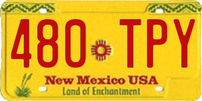 NM license plate 480TPY