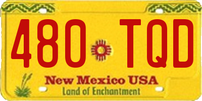NM license plate 480TQD