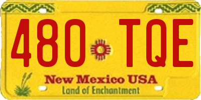 NM license plate 480TQE