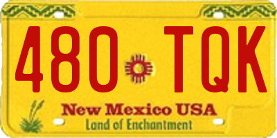 NM license plate 480TQK