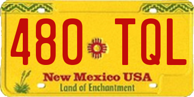 NM license plate 480TQL