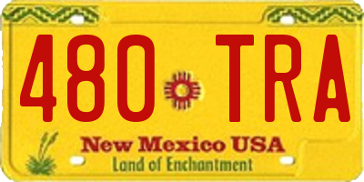 NM license plate 480TRA