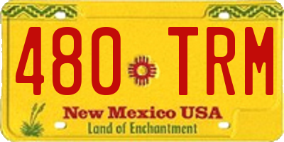 NM license plate 480TRM