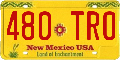 NM license plate 480TRO